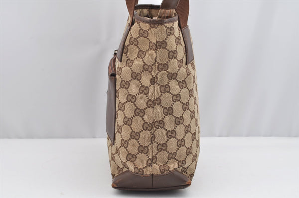 Authentic GUCCI Vintage Shoulder Tote Bag GG Canvas Leather 0190402 Brown 2150I