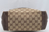 Authentic GUCCI Vintage Shoulder Tote Bag GG Canvas Leather 0190402 Brown 2150I