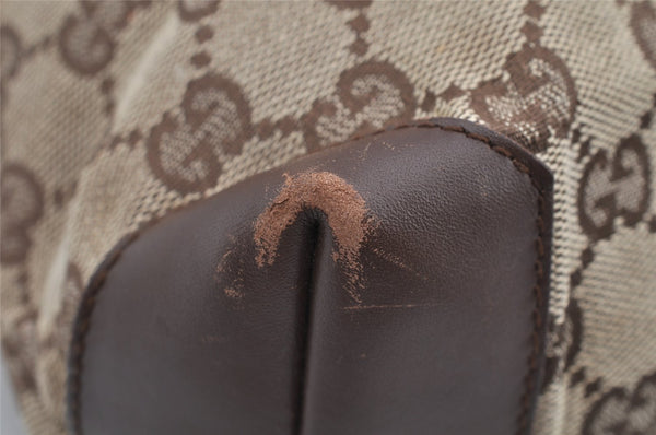 Authentic GUCCI Vintage Shoulder Tote Bag GG Canvas Leather 0190402 Brown 2150I