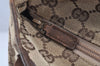 Authentic GUCCI Vintage Shoulder Tote Bag GG Canvas Leather 0190402 Brown 2150I