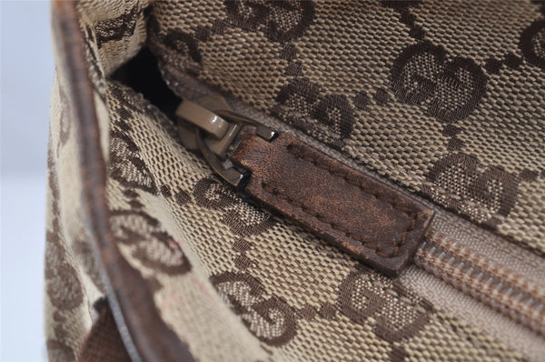 Authentic GUCCI Vintage Shoulder Tote Bag GG Canvas Leather 0190402 Brown 2150I