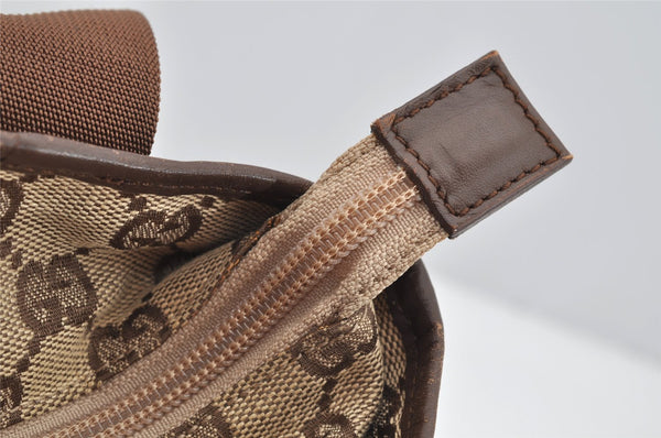 Authentic GUCCI Vintage Shoulder Tote Bag GG Canvas Leather 0190402 Brown 2150I