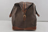 Authentic GUCCI Vintage Micro GG PVC Leather Travel Boston Hand Bag Brown 2151I