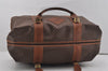 Authentic GUCCI Vintage Micro GG PVC Leather Travel Boston Hand Bag Brown 2151I