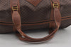 Authentic GUCCI Vintage Micro GG PVC Leather Travel Boston Hand Bag Brown 2151I