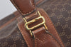 Authentic GUCCI Vintage Micro GG PVC Leather Travel Boston Hand Bag Brown 2151I