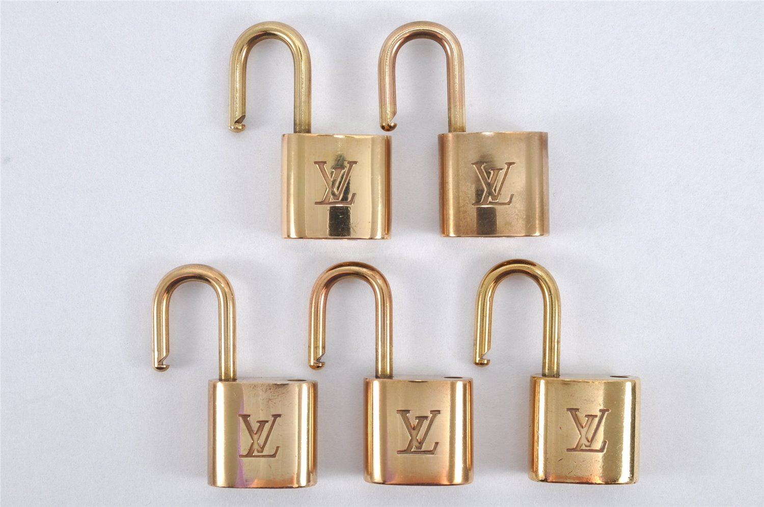 Authentic Louis Vuitton Padlock Gold 10Set LV 2152I