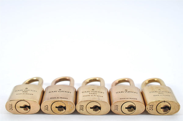 Authentic Louis Vuitton Padlock Gold 10Set LV 2152I