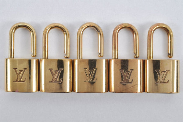 Authentic Louis Vuitton Padlock Gold 10Set LV 2152I