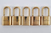 Authentic Louis Vuitton Padlock Gold 10Set LV 2152I