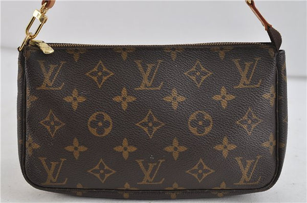 Authentic Louis Vuitton Monogram Pochette Accessoires Pouch M51980 LV 2154D