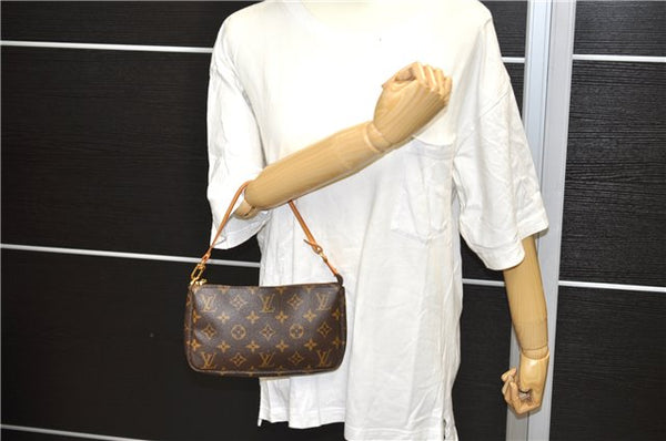 Authentic Louis Vuitton Monogram Pochette Accessoires Pouch M51980 LV 2154D