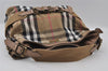 Authentic BURBERRY Nova Check Vintage Shoulder Bag Canvas Leather Beige 2154I