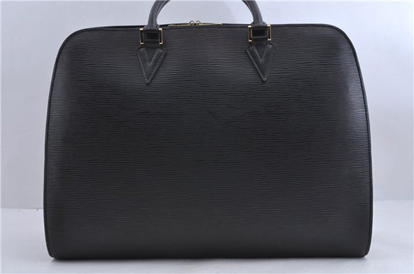 Authentic Louis Vuitton Epi Sorbonne Hand Business Bag Black M54512 LV 2155D