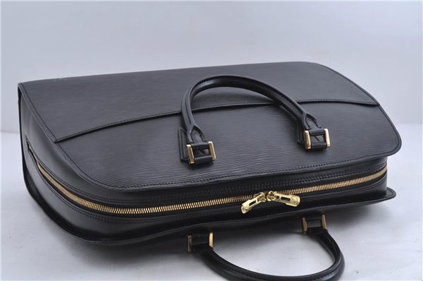 Authentic Louis Vuitton Epi Sorbonne Hand Business Bag Black M54512 LV 2155D