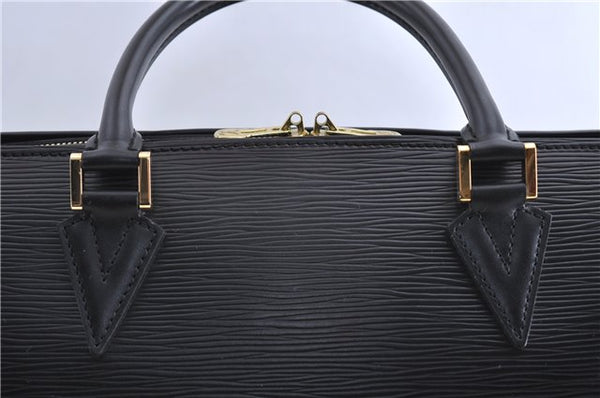 Authentic Louis Vuitton Epi Sorbonne Hand Business Bag Black M54512 LV 2155D