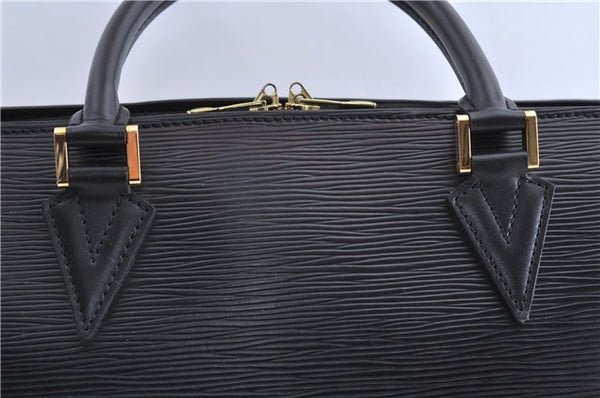 Authentic Louis Vuitton Epi Sorbonne Hand Business Bag Black M54512 LV 2155D