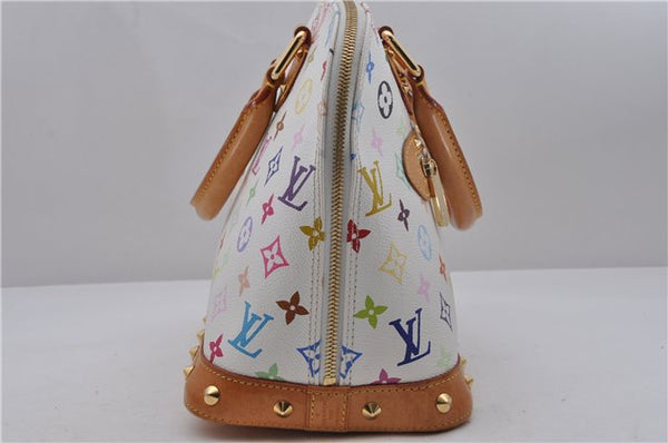 Auth Louis Vuitton Monogram Multicolor Alma PM Hand Bag White M92647 LV 2156D
