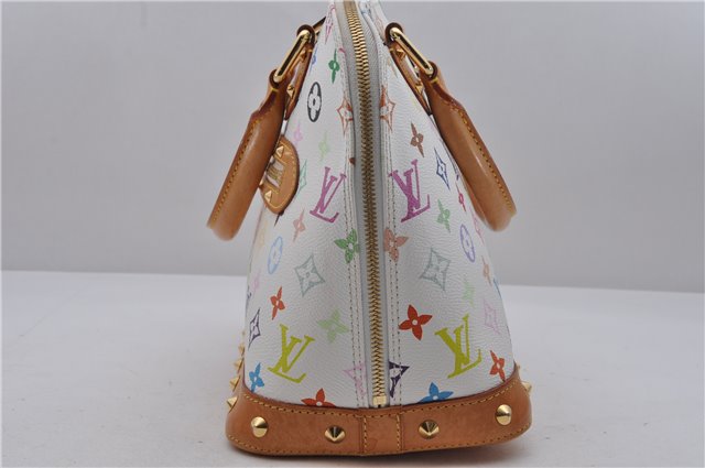 Auth Louis Vuitton Monogram Multicolor Alma PM Hand Bag White M92647 LV 2156D