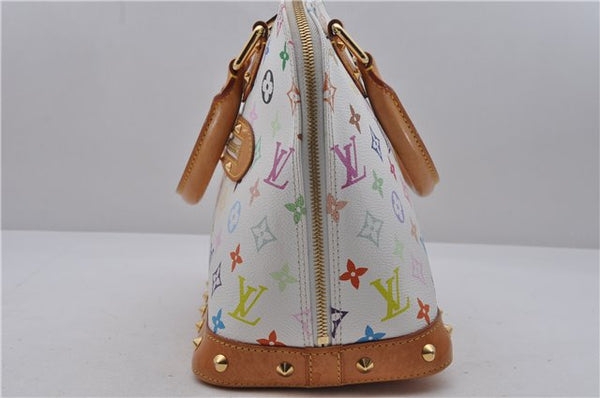 Auth Louis Vuitton Monogram Multicolor Alma PM Hand Bag White M92647 LV 2156D