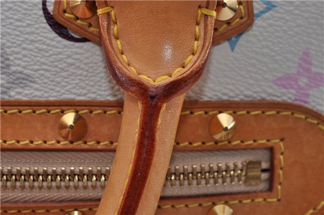 Auth Louis Vuitton Monogram Multicolor Alma PM Hand Bag White M92647 LV 2156D
