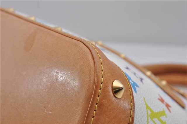 Auth Louis Vuitton Monogram Multicolor Alma PM Hand Bag White M92647 LV 2156D
