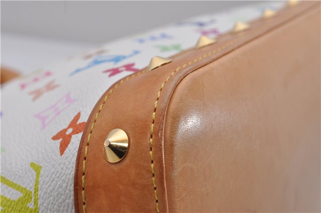 Auth Louis Vuitton Monogram Multicolor Alma PM Hand Bag White M92647 LV 2156D