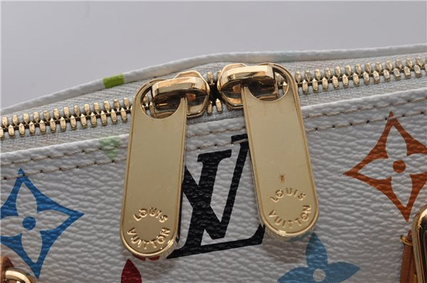 Auth Louis Vuitton Monogram Multicolor Alma PM Hand Bag White M92647 LV 2156D