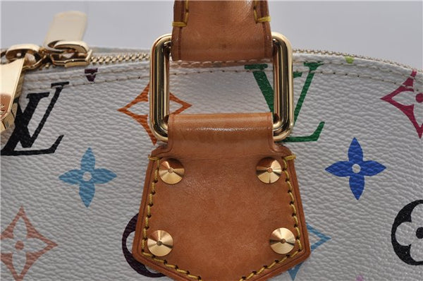 Auth Louis Vuitton Monogram Multicolor Alma PM Hand Bag White M92647 LV 2156D