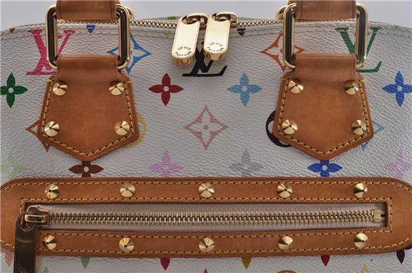Auth Louis Vuitton Monogram Multicolor Alma PM Hand Bag White M92647 LV 2156D