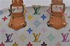 Auth Louis Vuitton Monogram Multicolor Alma PM Hand Bag White M92647 LV 2156D