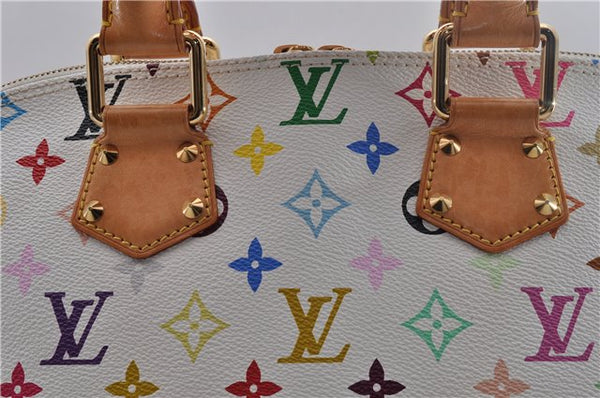 Auth Louis Vuitton Monogram Multicolor Alma PM Hand Bag White M92647 LV 2156D
