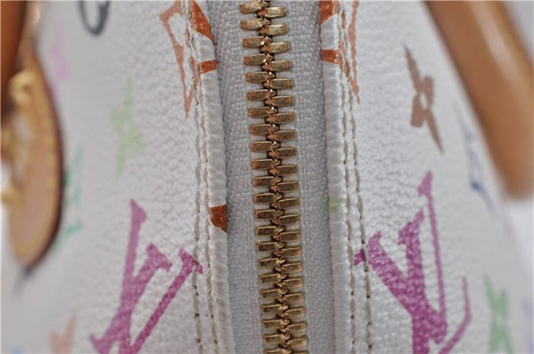 Auth Louis Vuitton Monogram Multicolor Alma PM Hand Bag White M92647 LV 2156D