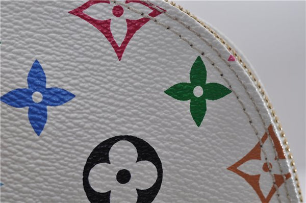 Auth Louis Vuitton Monogram Multicolor Alma PM Hand Bag White M92647 LV 2156D