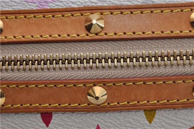 Auth Louis Vuitton Monogram Multicolor Alma PM Hand Bag White M92647 LV 2156D