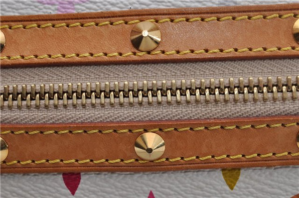 Auth Louis Vuitton Monogram Multicolor Alma PM Hand Bag White M92647 LV 2156D