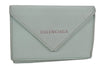 Authentic BALENCIAGA Papier Mini Wallet Trifold Purse Leather 391446 Blue 2157F