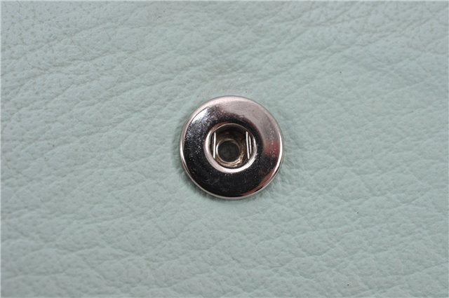 Authentic BALENCIAGA Papier Mini Wallet Trifold Purse Leather 391446 Blue 2157F