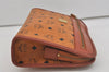Authentic MCM Vintage Visetos Leather Clutch Hand Bag Purse Brown 2157I