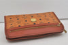 Authentic MCM Vintage Visetos Leather Clutch Hand Bag Purse Brown 2157I