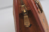Authentic MCM Vintage Visetos Leather Clutch Hand Bag Purse Brown 2157I