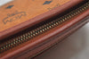 Authentic MCM Vintage Visetos Leather Clutch Hand Bag Purse Brown 2157I
