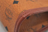 Authentic MCM Vintage Visetos Leather Clutch Hand Bag Purse Brown 2157I