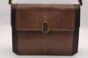 Authentic YVES SAINT LAURENT Vintage Shoulder Hand Bag Purse Leather Brown 2158I