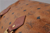 Authentic MCM Visetos Leather Vintage Boston Hand Bag Brown 2160D