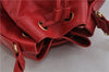 Authentic CHANEL Lamb Skin Matelasse Chain Shoulder Cross Body Bag Red CC 2161D