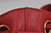 Authentic CHANEL Lamb Skin Matelasse Chain Shoulder Cross Body Bag Red CC 2161D