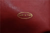 Authentic CHANEL Lamb Skin Matelasse Chain Shoulder Cross Body Bag Red CC 2161D