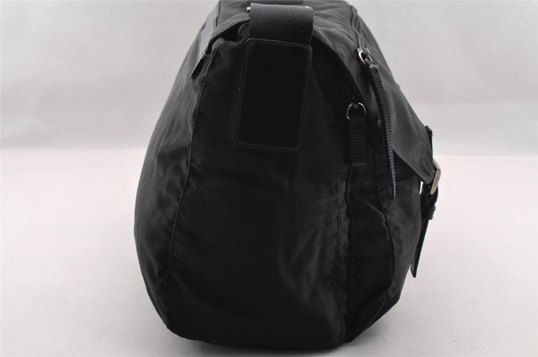Authentic PRADA Nylon Tessuto Leather Shoulder Cross Body Bag Black 2161I