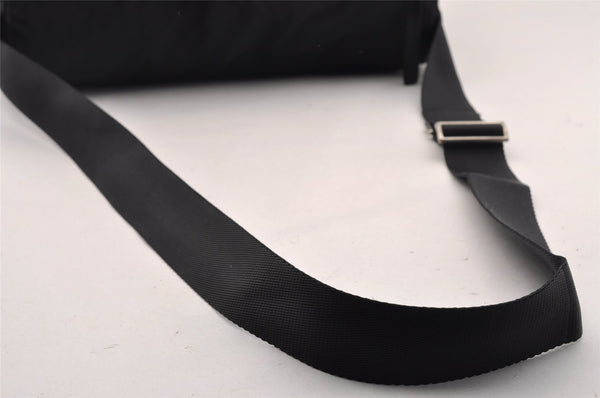 Authentic PRADA Nylon Tessuto Leather Shoulder Cross Body Bag Black 2161I